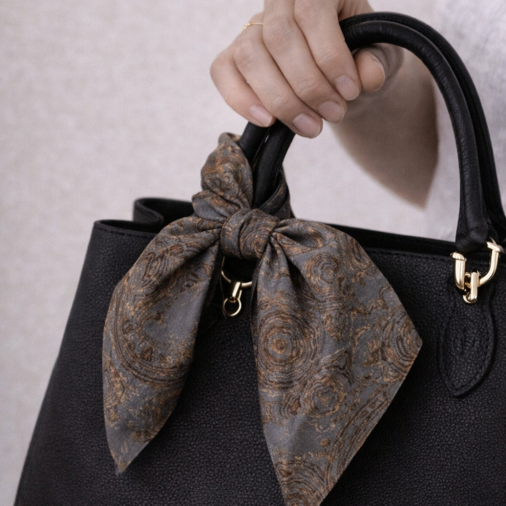 Versace Desenli Saten Fular