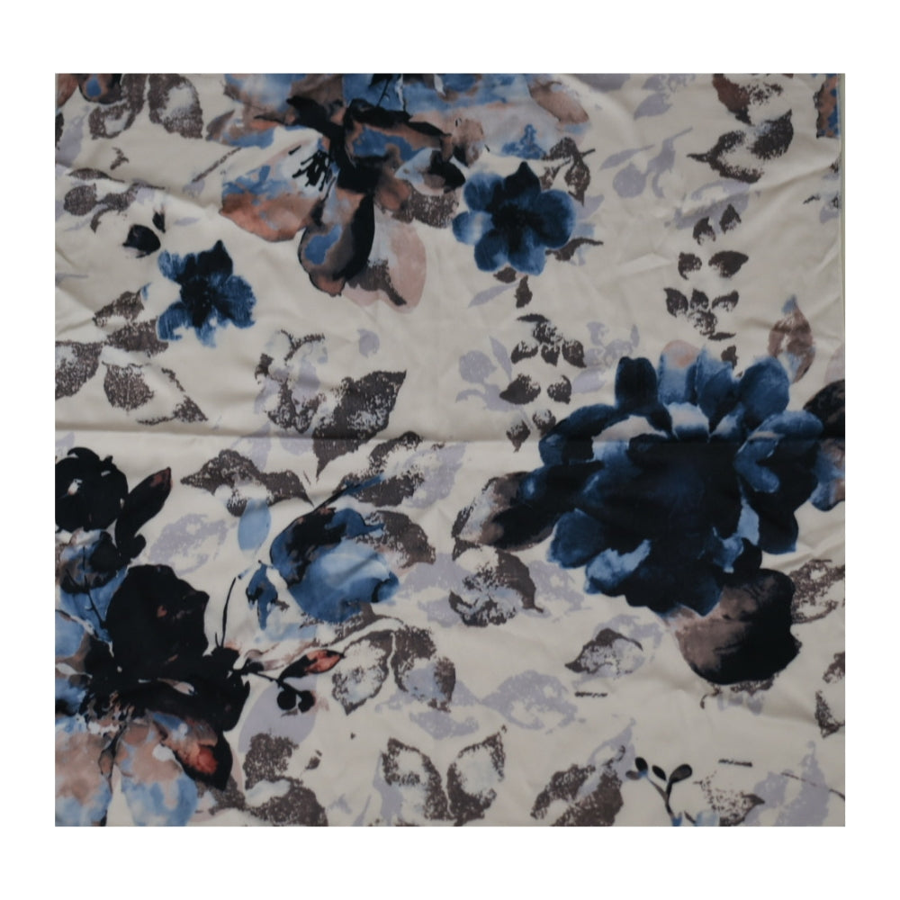 Floral Desenli Saten Fular