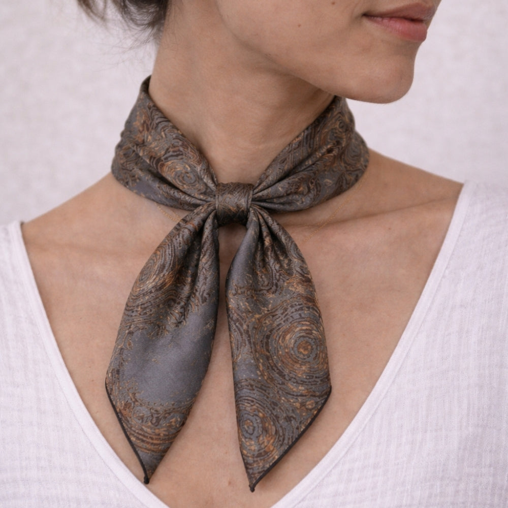 Versace Desenli Saten Fular