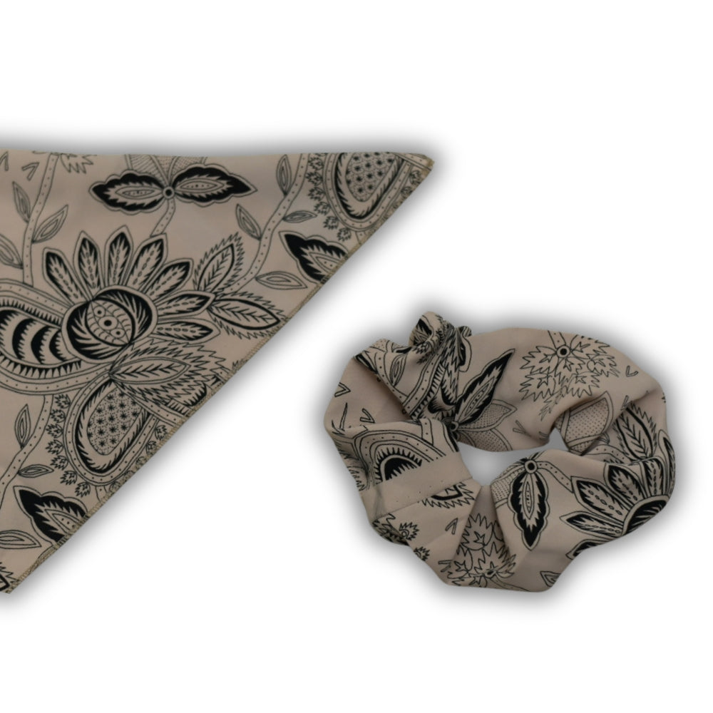 Yaprak Desenli Kahve Toka