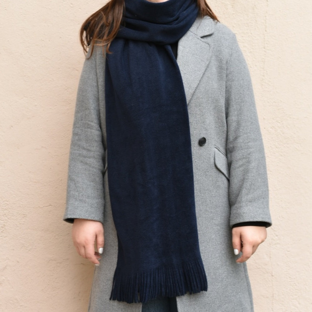 Lacivert Polar Atkı