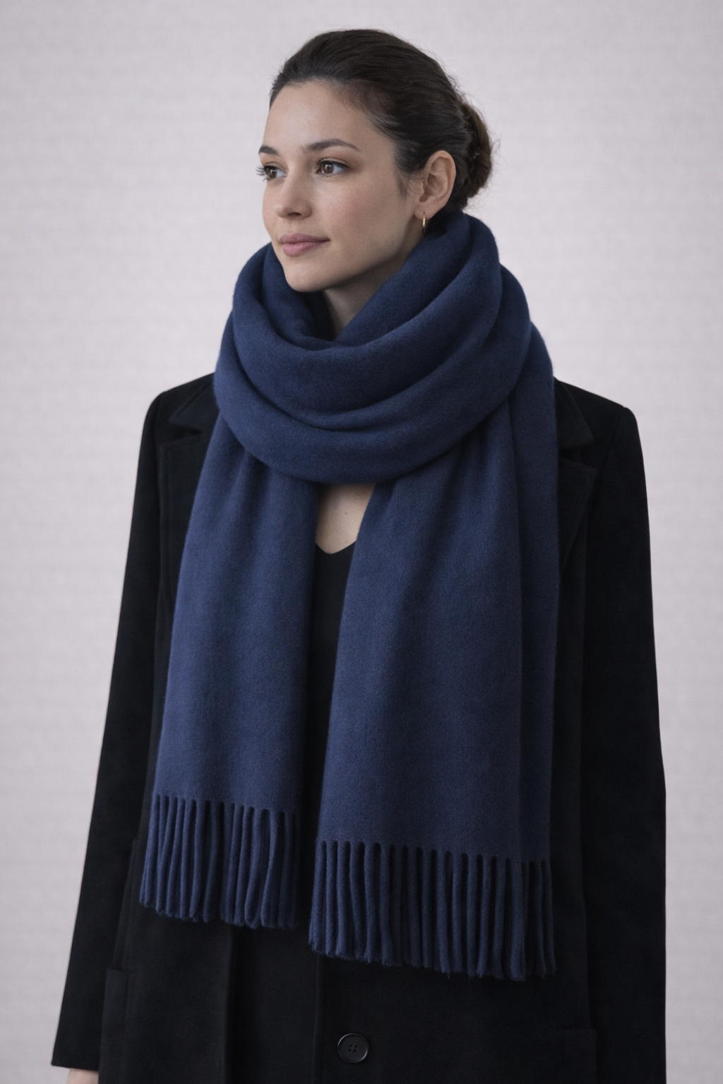 Lacivert Polar Atkı