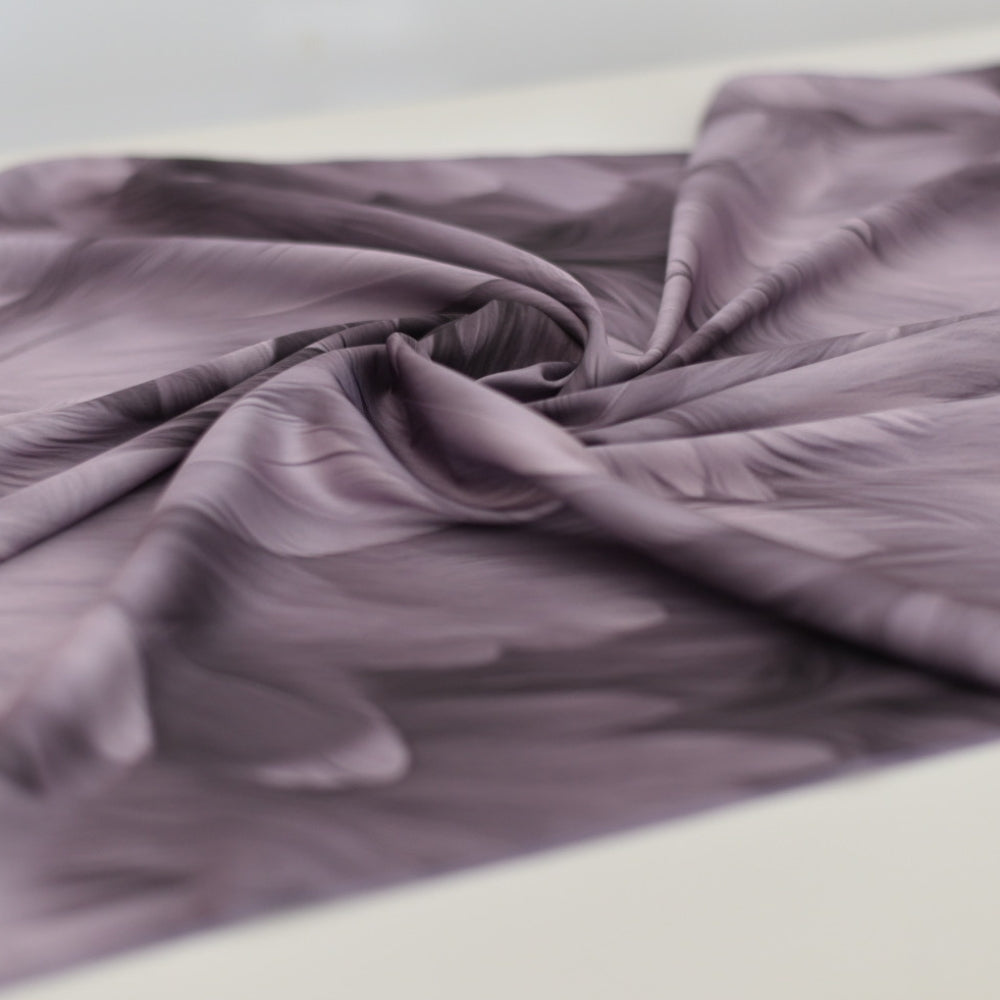 Mor Geçişli Saten Fular