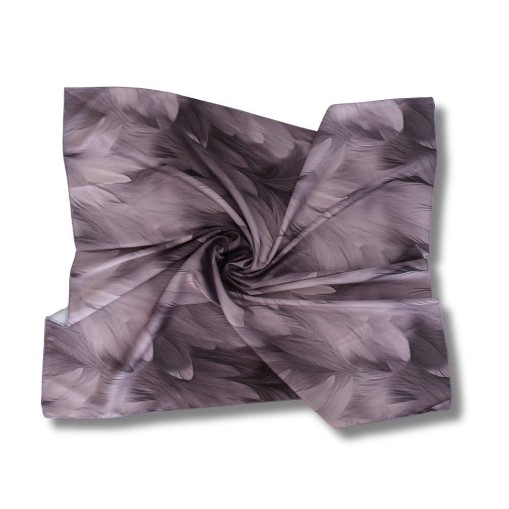 Mor Geçişli Saten Fular