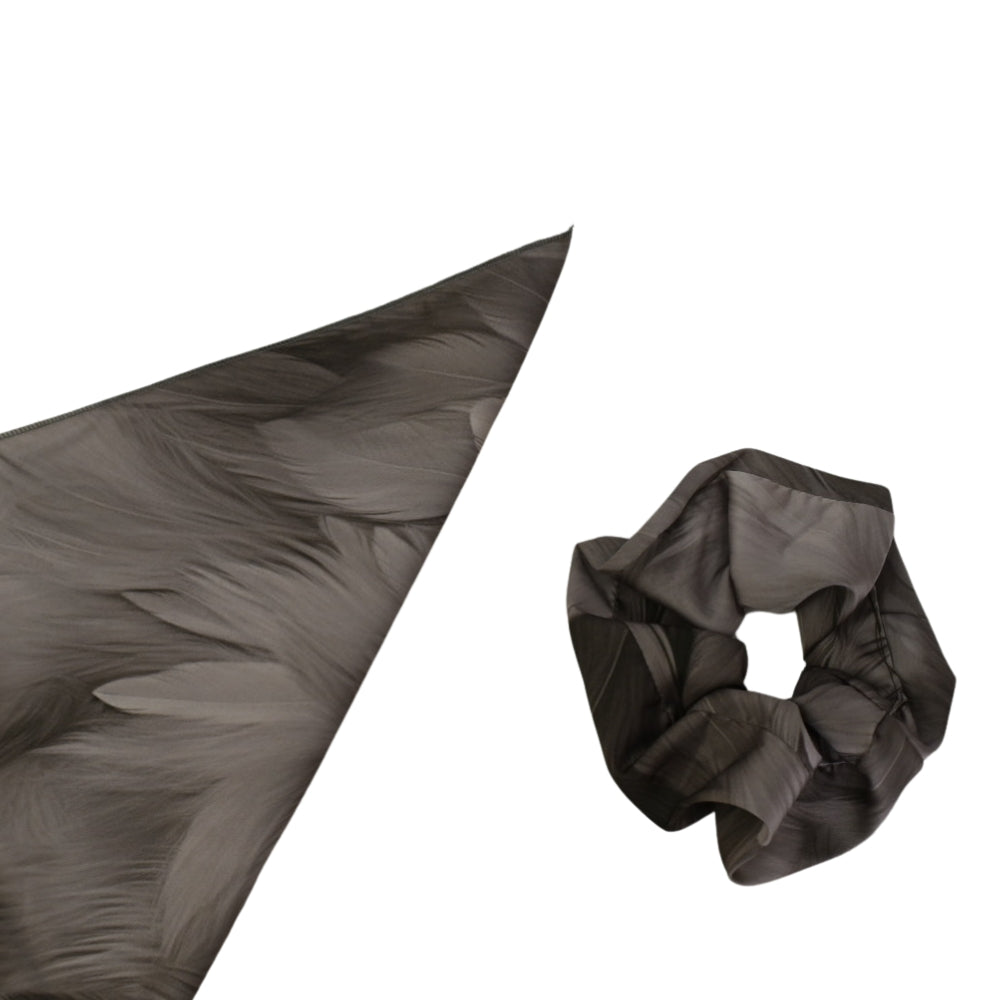 Yeşil Geçişli Saten Fular