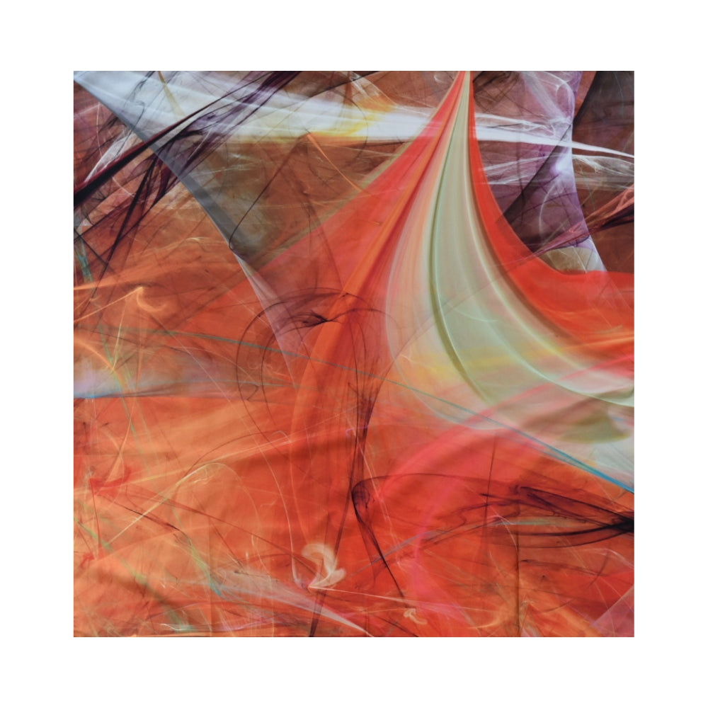 Kırmızı Geçişli Saten Fular